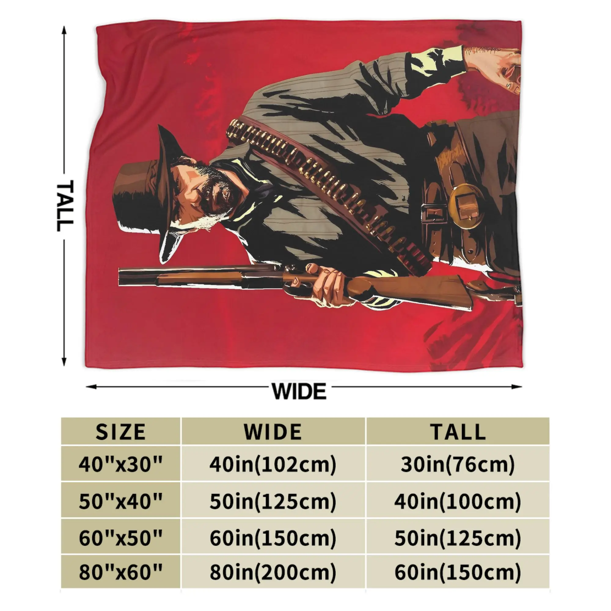 آرثر مورغان RDR 2 بطانية السفر الفانيلا الفراش يلقي للخارجية سوبر لينة مخصصة جودة المفرش هدية عيد ميلاد #6