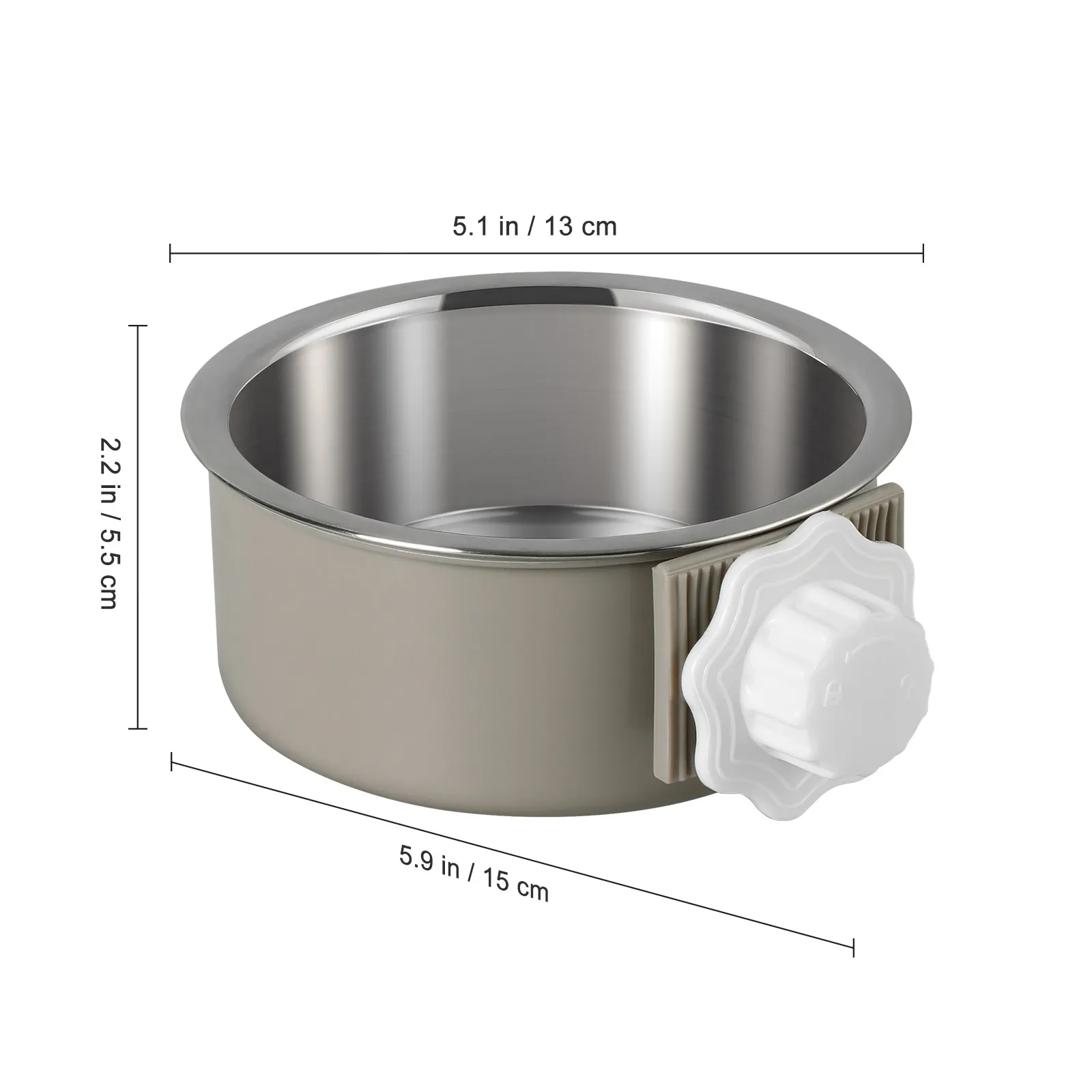 Stainless Steel Removable Pet Feeder Bowl for Dog Cat Bird Cage Hanging Food Water Bowl Easy Install Strong Thread Lock Safe