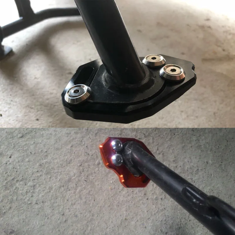Motorcycle CNC Kickstand Foot Side Stand Extension Pad Support Plate For F800GS F800 GS F 800GS 2008-2015