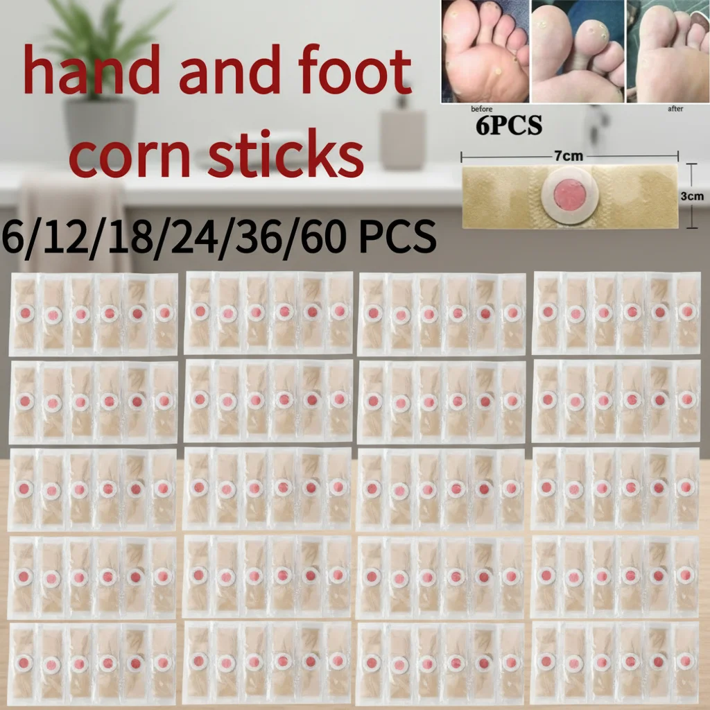 Paquetes de 6/12/18/24/36/60 Almohadillas Removedoras de Callosidades, Tiras Removedoras de Callosidades para Pies, Eficaces para Piel Dura, para el Cuidado Diario de los Pies y la Eliminación de Piel Dura