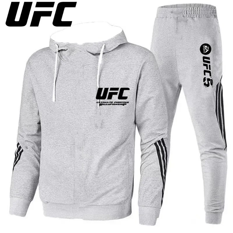 

UFC Men's and Women's Outdoor Sports Leisure Hoodie Pants Set Comfortable Breathable Set Adult