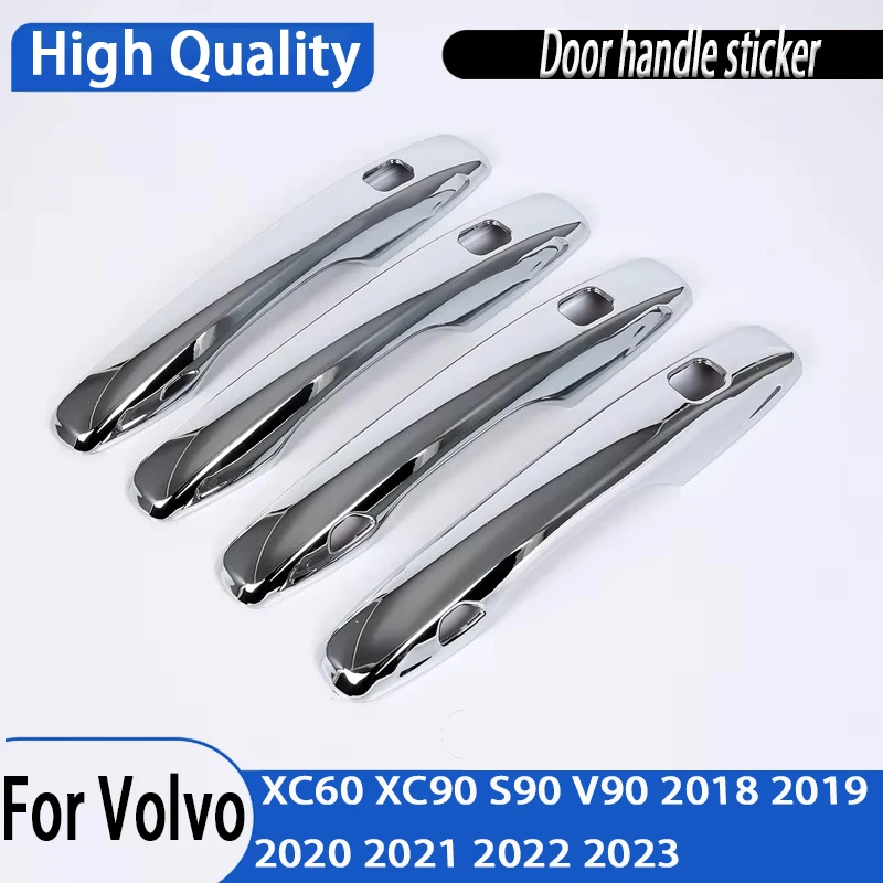 Styling Auto Accessories For Volvo XC60 XC90 S90 V90 2018 2019 2020 2021 2022 2023 Chrome Car Door Handle Cover Trim Sticker
