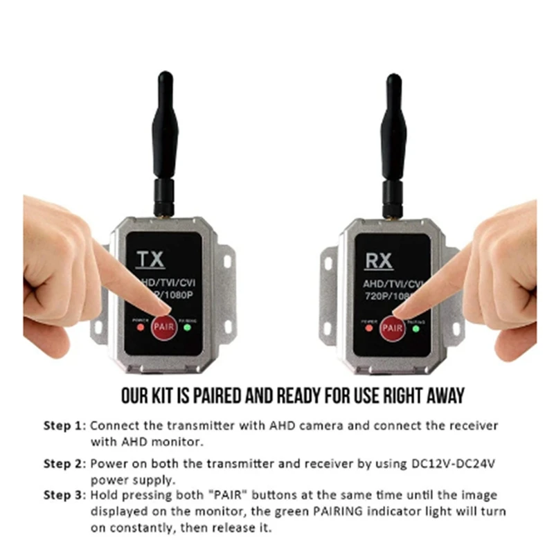 Imagem -04 - Transmissor e Receptor sem Fio Ahd Transmissor de Câmera de Caminhão Transmissor com Fio Fácil de Usar Plugue ue até 1080p