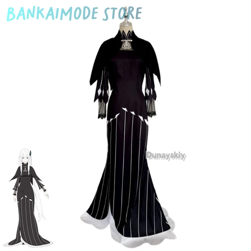 Начинающая жизнь в другом мире Эхидна Косплей Костюм Косплей Аниме Костюм Эхидена Женское платье Хэллоуин Плащ