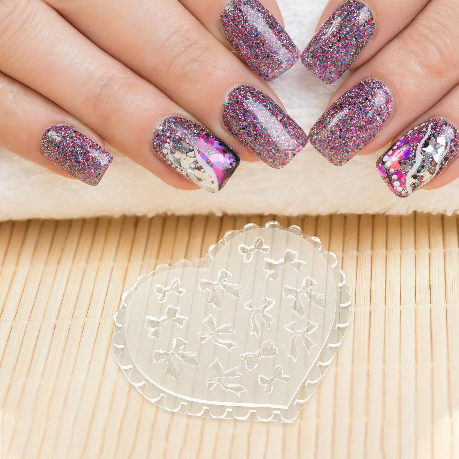 

4pcs Silicone Art Moulds Bowknot Decoration Mold Diy Manicure Resin Projects Mini Bow Silicone Mold Art Templates Reusable Epoxy