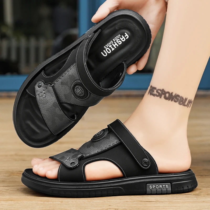 Men's Sandals New Summer Soft Bottom Non-slip Beach Shoes Casual Dual-purpose Outdoor Sandals