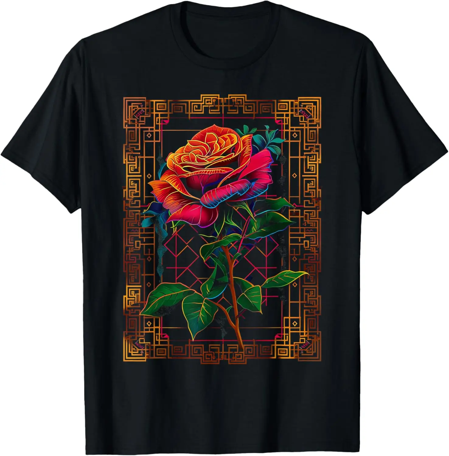 

Футболка Rose Nature Mandala Art Graphic Rose