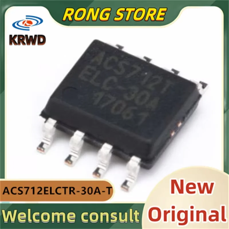 (5PCS)  ACS712ELCTR-30A New and Original Chip IC ACS712ELCTR-30A-T  SOP-8  ACS712E