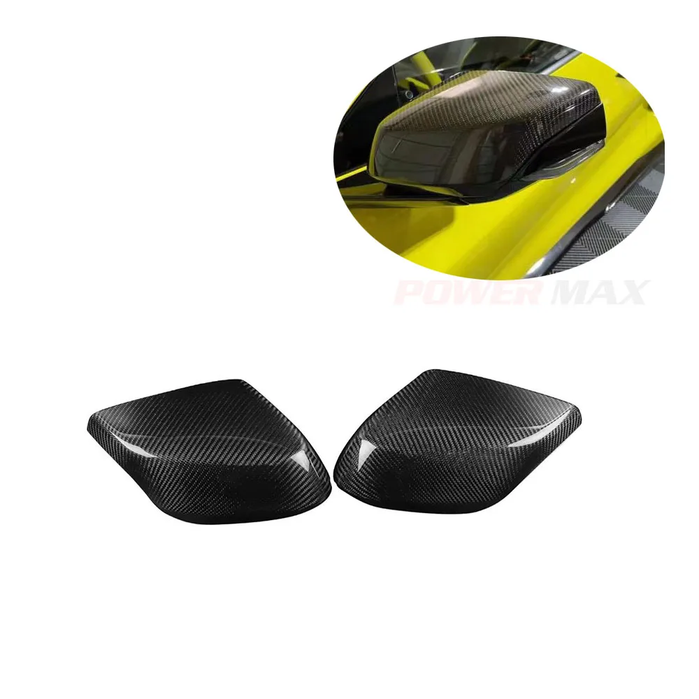 

Wholesale Dry Carbon Fiber Mirror Covers For Chevrolet Corvette C8 OEM Style Mirror Covers