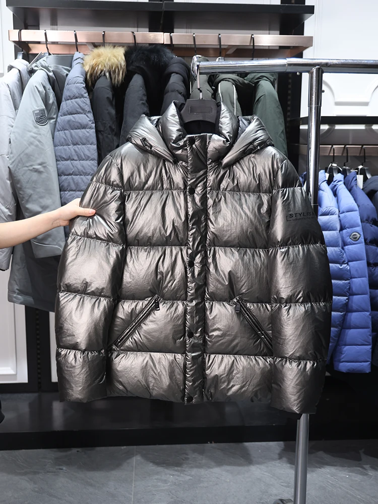 

Homesi Faionable ort Men's down Jaet Couple's Net Color Autumn Winter Warm Outerwear Casual Sli Urban Sle