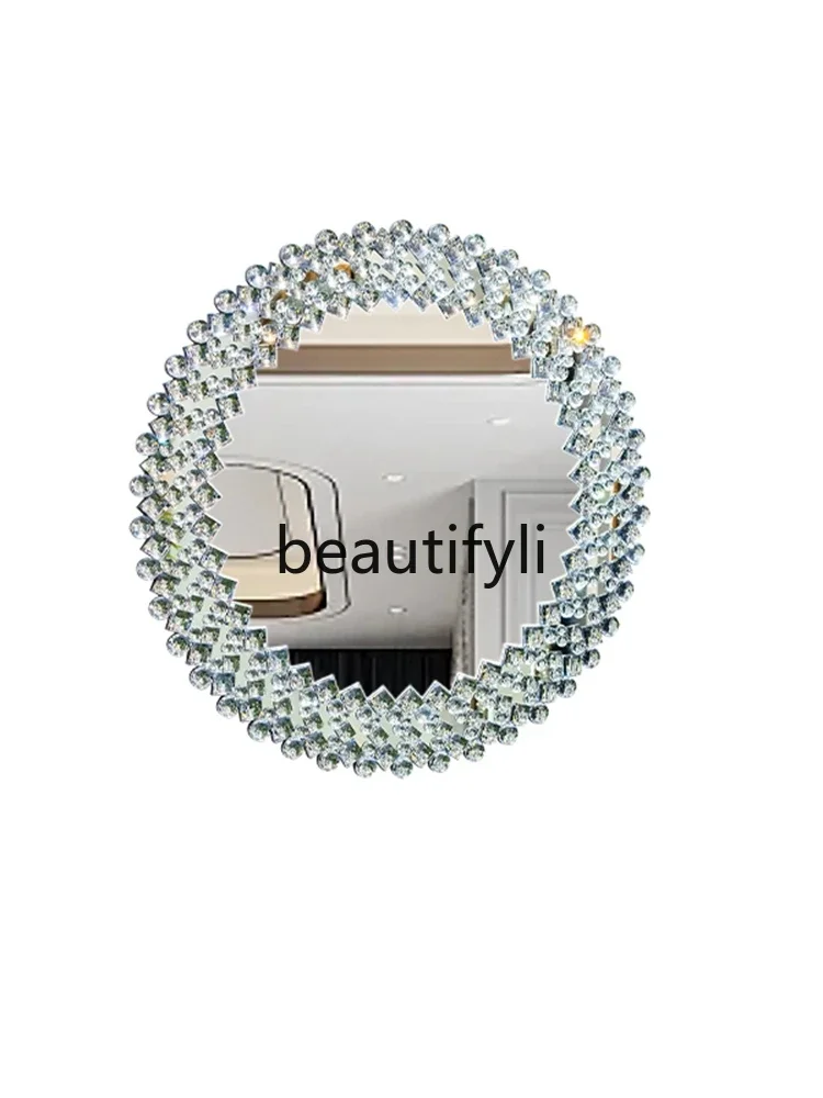 French light luxury American retro fitting mirror makeup dressing table glass mirror bathroom