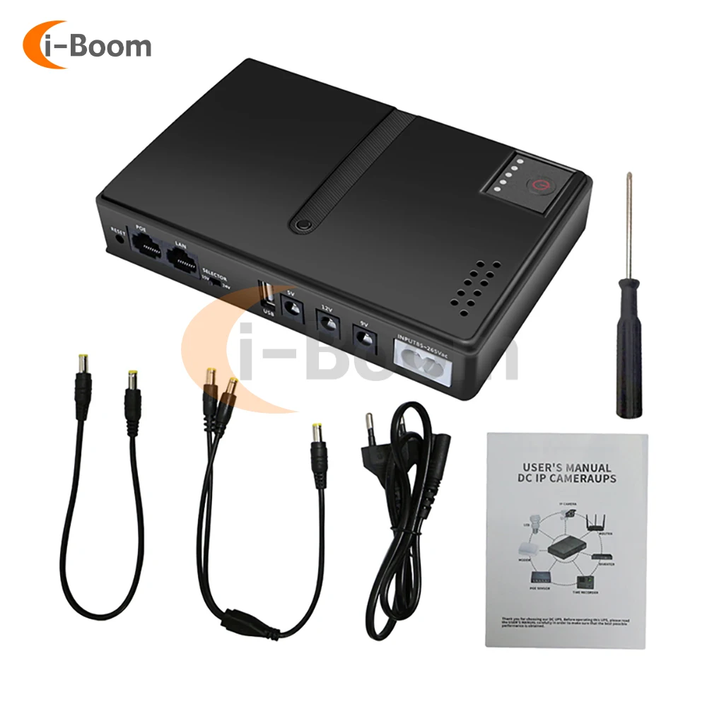 UPS DC Uninterruptible Power Supply DIY Shell Backup Power Supply Output 5/9/12V For Router Optical Cat Without Battery