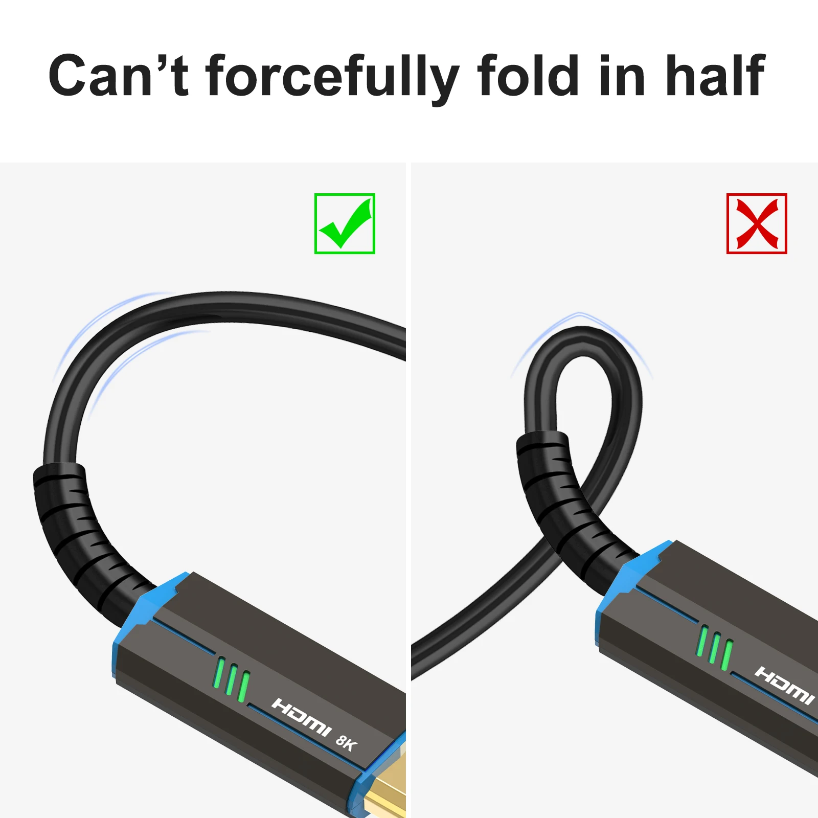 FDBRO Glasfaser-HDMI-2.1-Kabel 8K@60Hz 4K@120Hz HDMI-Kabel Dynamisches 48 Gbit/s HDR/eARC/HDCP für HD-TV PS5 Blu-ray-Geschwindigkeitscomputer – Detail 10