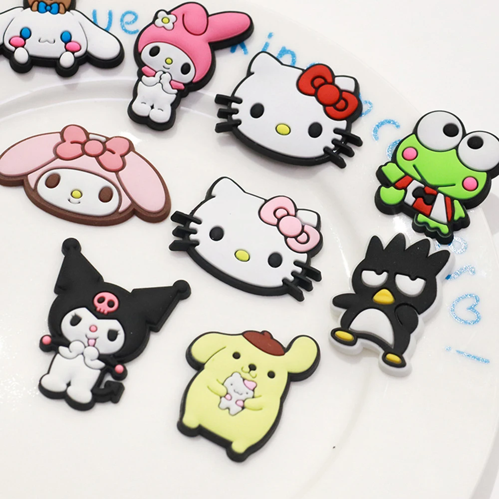 Sanrio Penguin Frog Shoe Decorations Accessories Charms for Clogs Bogg Bag Bubble Slides Sandals, Gift Idea for Birthday image 2