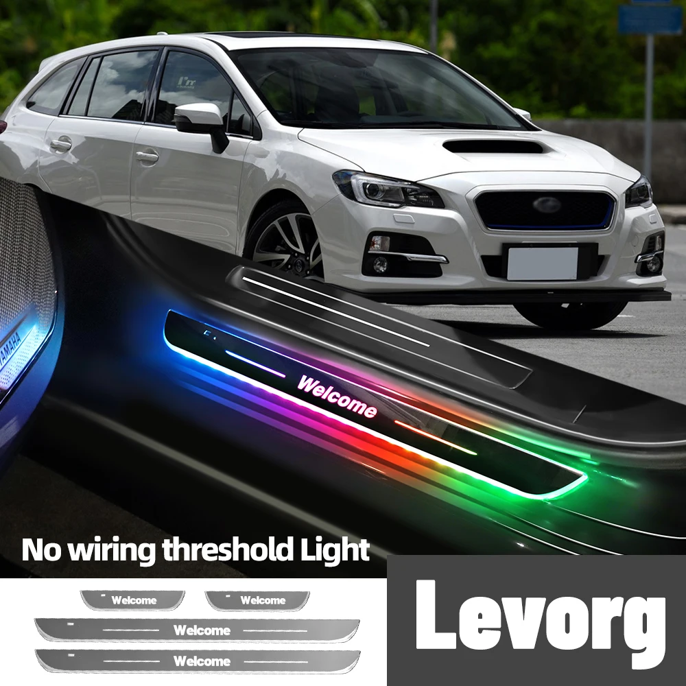 

For Subaru Levorg 2015-2023 2019 2020 2021 2022 Car Door Sill Light Customized Logo LED Welcome Threshold Pedal Lamp Accessories