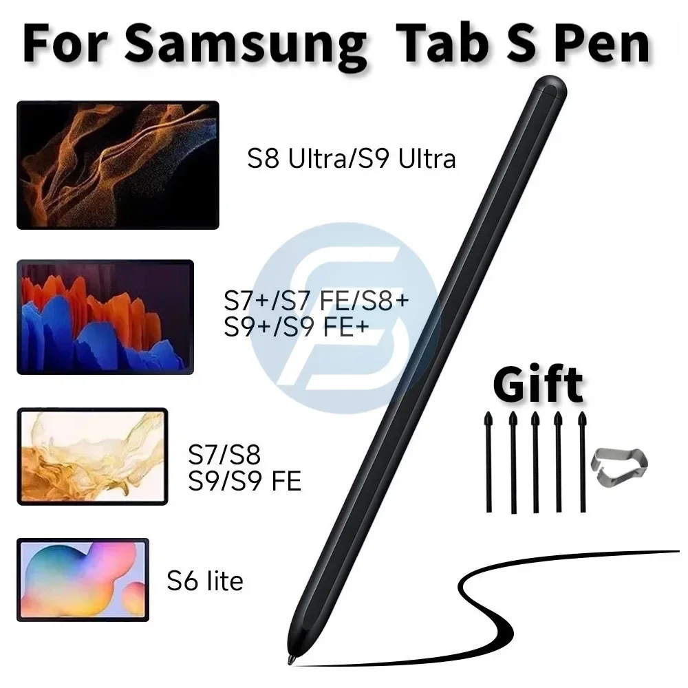 

Стилус S Pen для Samsung Galaxy Tab S6 Lite, S7 FE, S8 Plus, S9 Ultra, с функцией распознавания давления, стилус-карандаш с ластиком