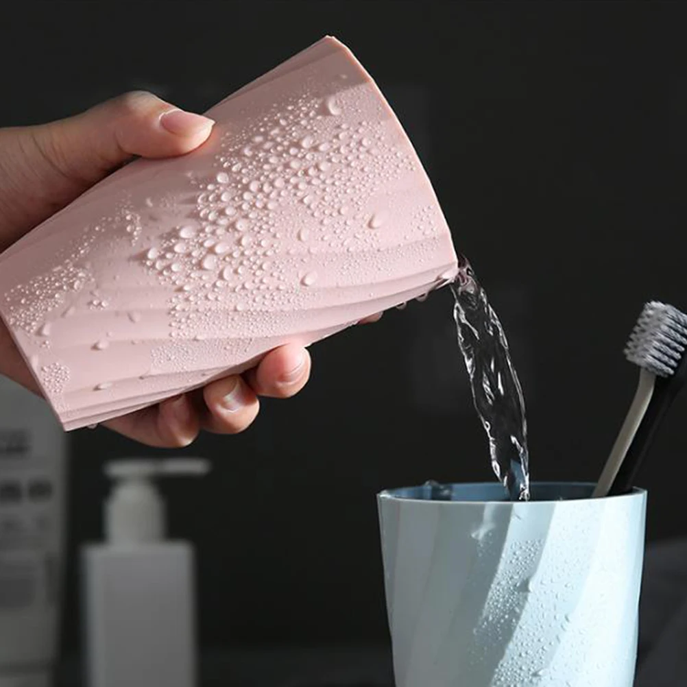 

2pcs Toothbrush Cup Storage EcoFriendly Travel Mug Gargle Holder Compact Lightweight Utility Gift Kitchen Bar