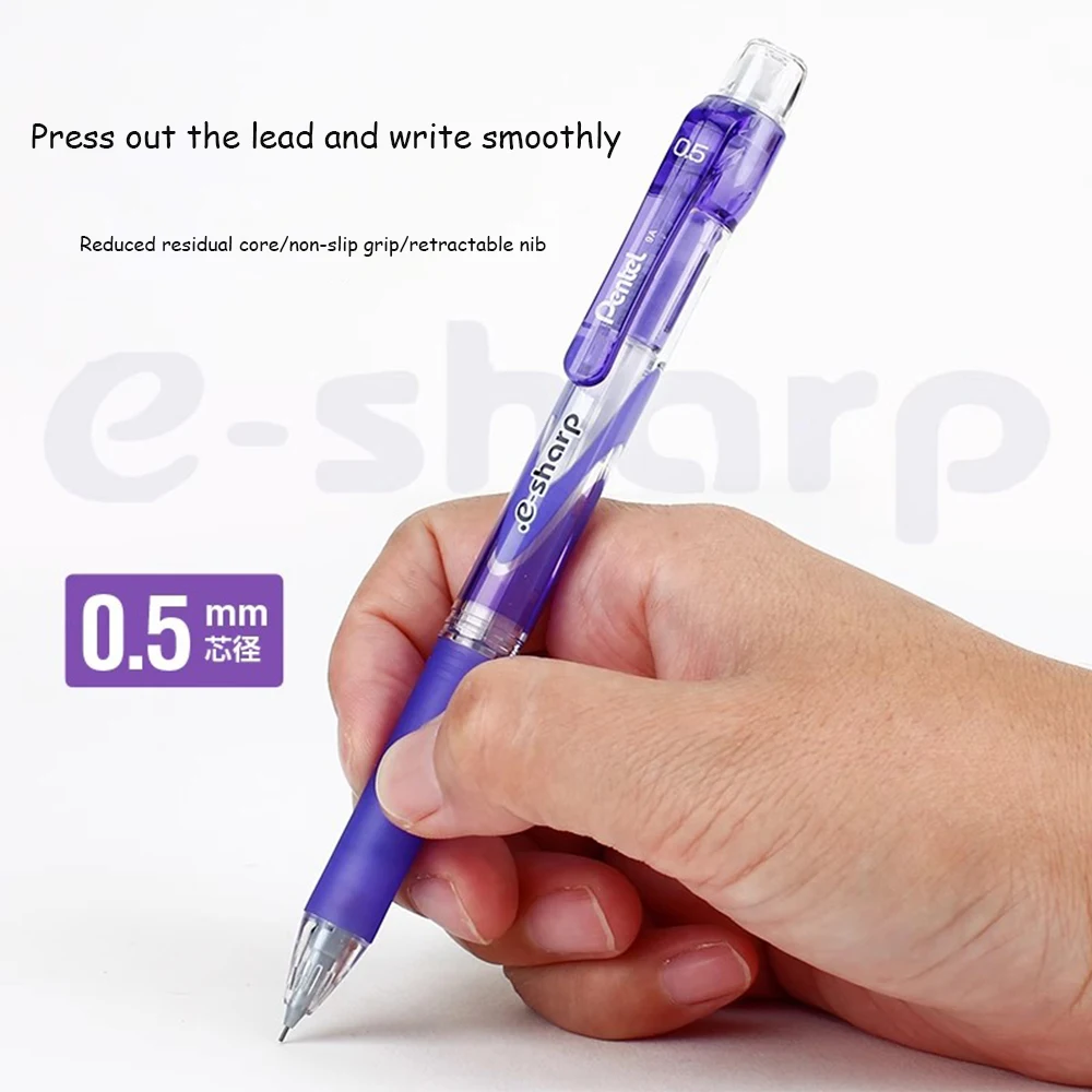 Japan Pentel E-sharp Mechanical Pencil 0.5mm Not Easy To Break The Core Movable Pencil Drawing Hand-painted Design Stationery