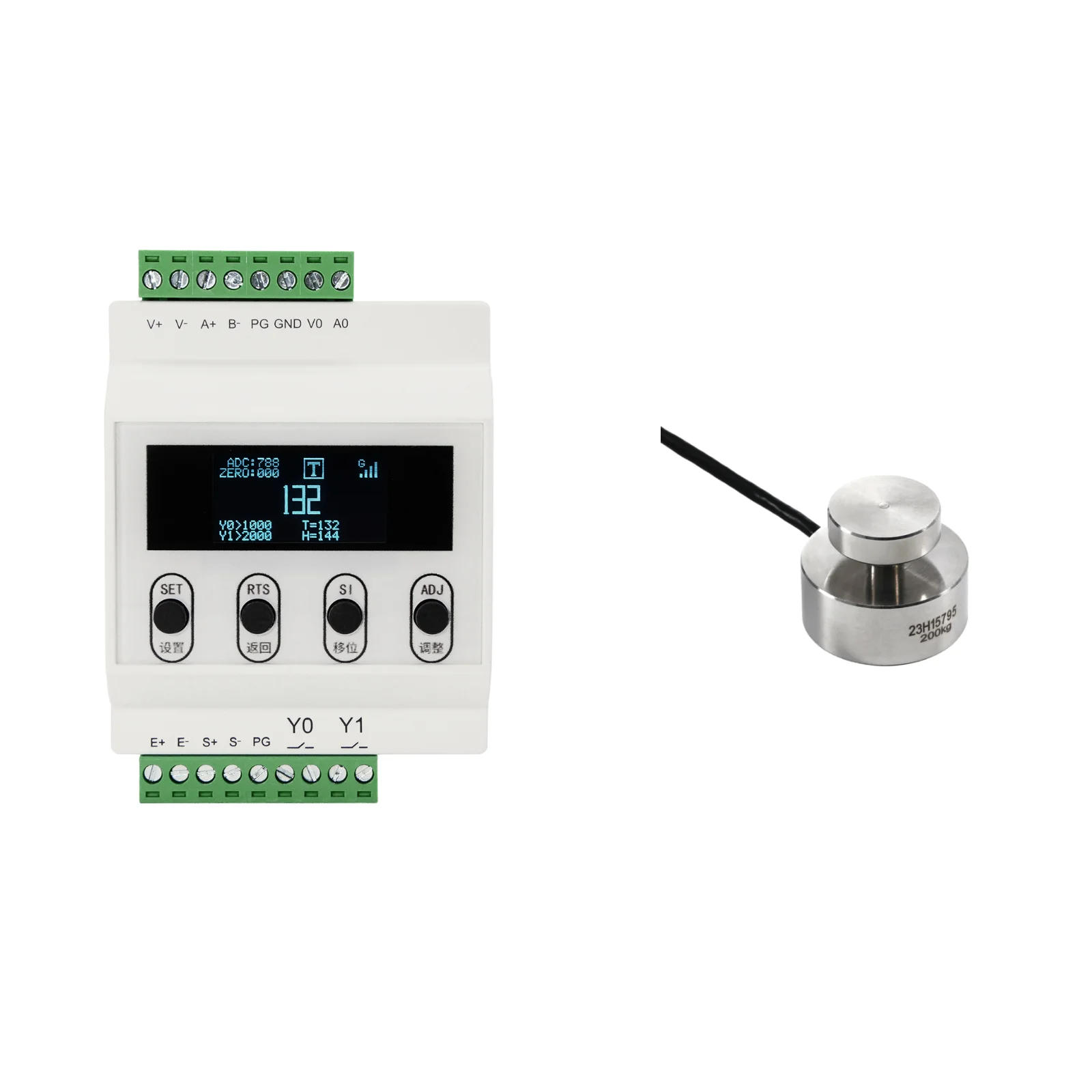 

Load Cell Sensor with Transmitter Load Cell Amplifier 4-20mA Test Tension and Compression 100KG 200KG 500KG 1T Weighing Sensor