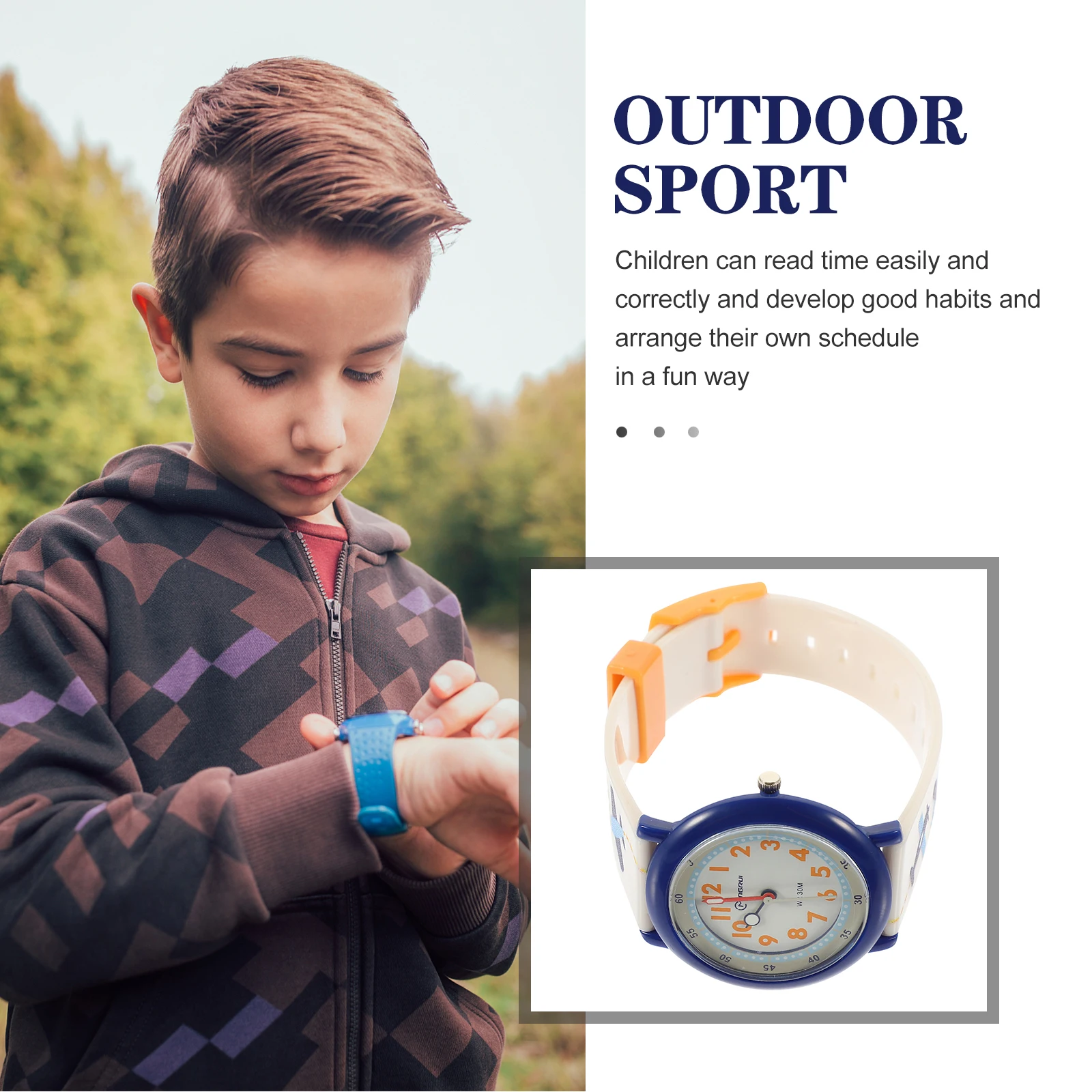 

Adorable Kids Cartoon Waterproof Silent Design Adjustable Strap Children Wrist Cute Gift For Toddlers Girls Boys Cartoon Pattern