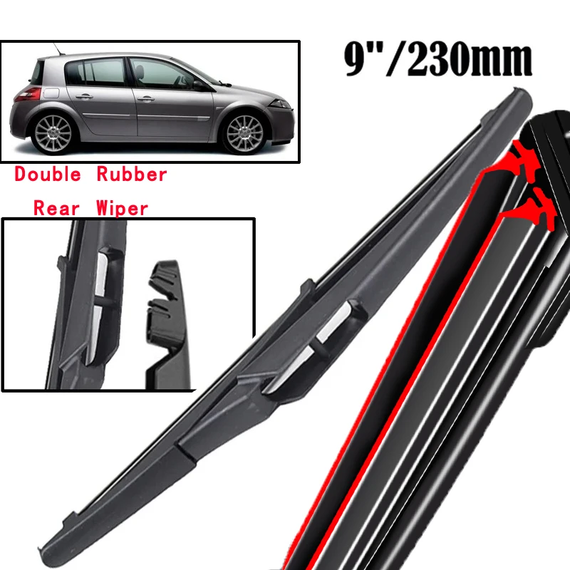 

Car Wiper 9" Rear Wiper Blade For Renault Megane II 2 MK2 Hatchback 2002 - 2008 Windshield Windscreen Tailgate Window Brush