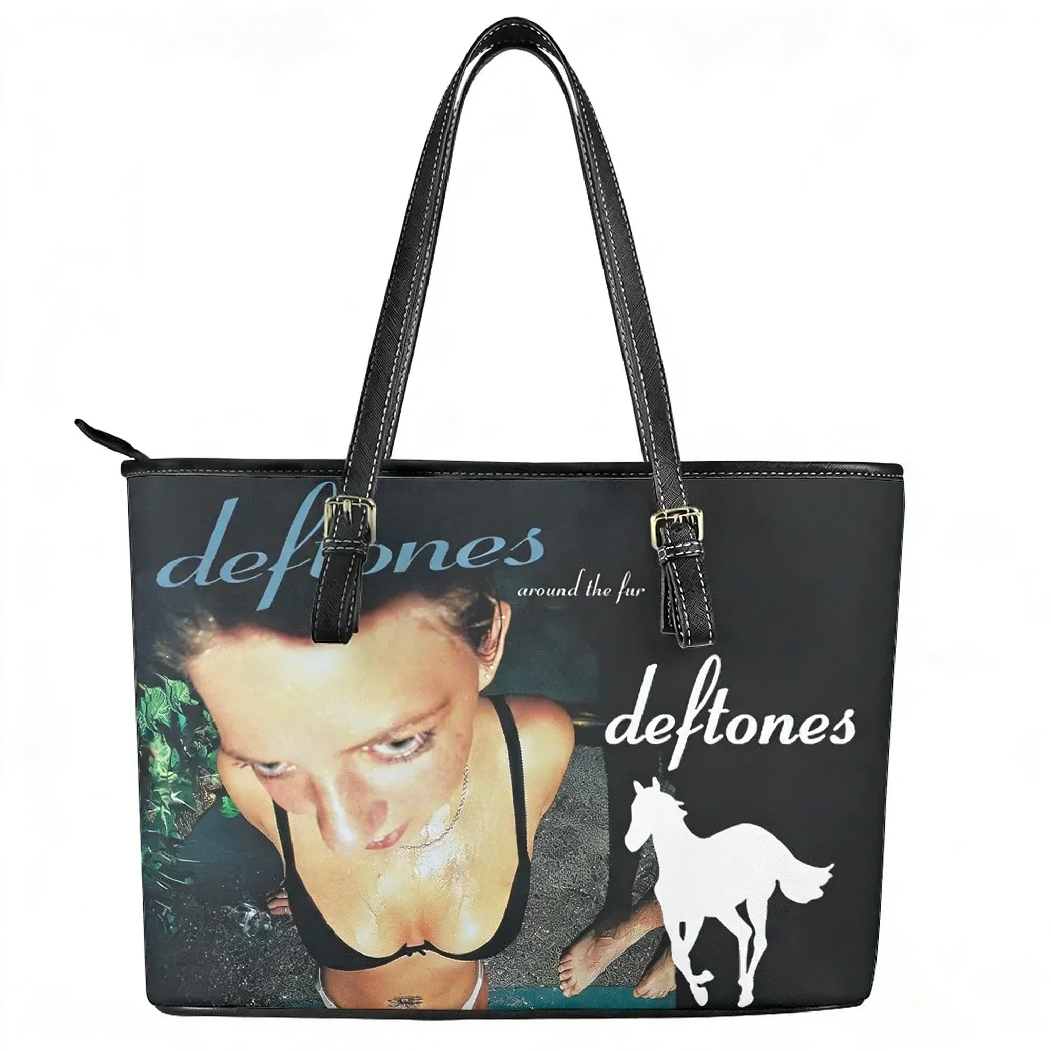 

Deftones Metal Rock Band Custom Handbag Womens Mens Personalized Tote Bag Shoulder Bag Business Leather Purse Travel Bag Gift
