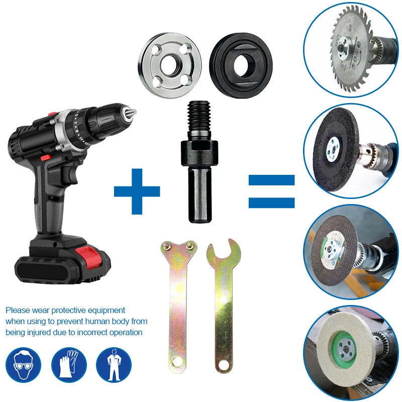 Imagem -02 - Xcan-conversão de Broca Elétrica Rebarbadora Biela para Disco de Corte Roda de Polimento Metais Handle Holder Adapter 10 mm