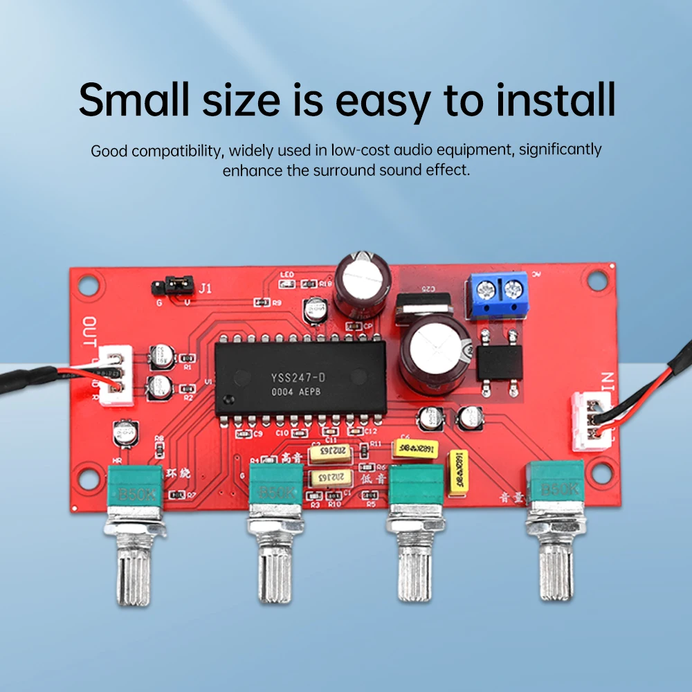 YSS247-D AC DC Dual Purpose Audio Amplifier Board High And Low Frequency Adjustment Preamplifier Module AC5-16V/DC7-21V