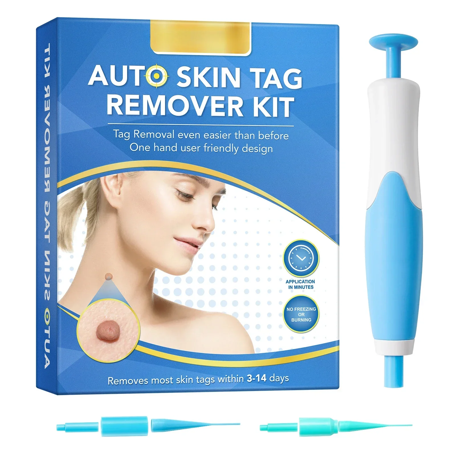 

2in1 Automatic Skin Label Removal Kit Miniature Skin Label Removal Device Adult Wart Remover Facial Care Care Pen Kit