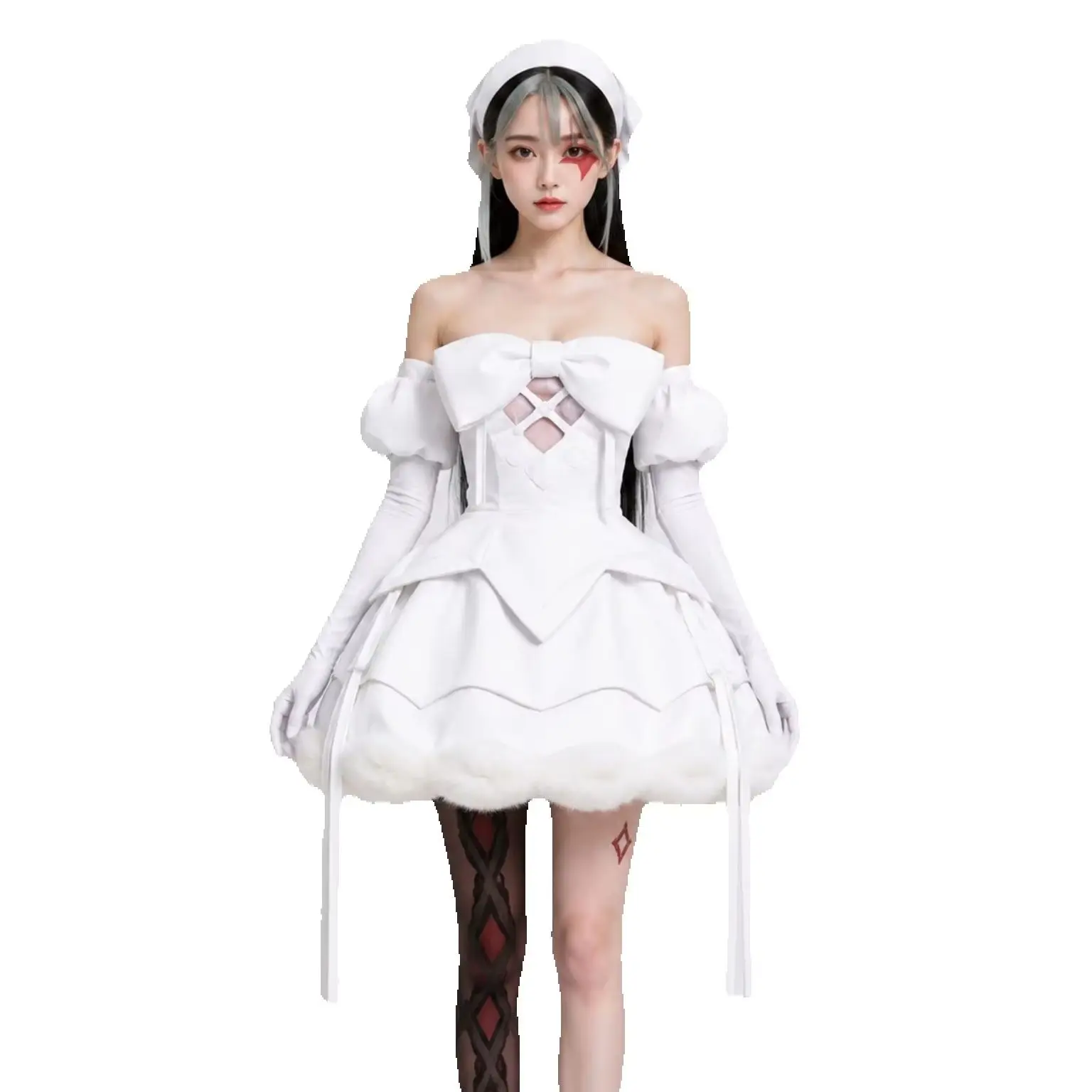 Alien Stage Sua Zombie Cosplay Ensemble complet de costumes pour adultes XS-3XL avec foulard et chaussettes pour Halloween, carnaval, Comic Con, fête