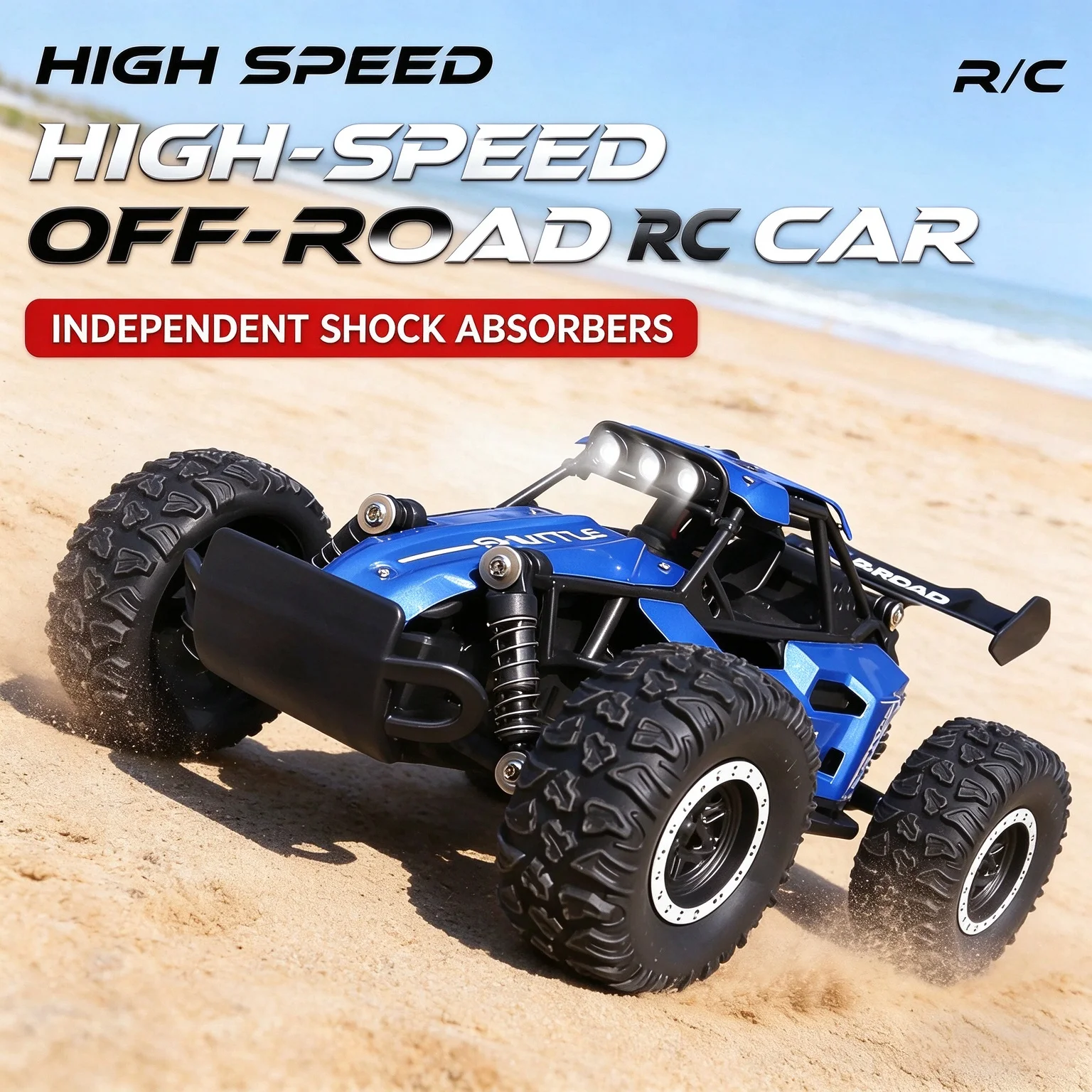 Alloy 4WD RC Off-Road Truck, Significant Twisting Angle & Strong Power Racing Model, 2.4G Toy Gift for Boys