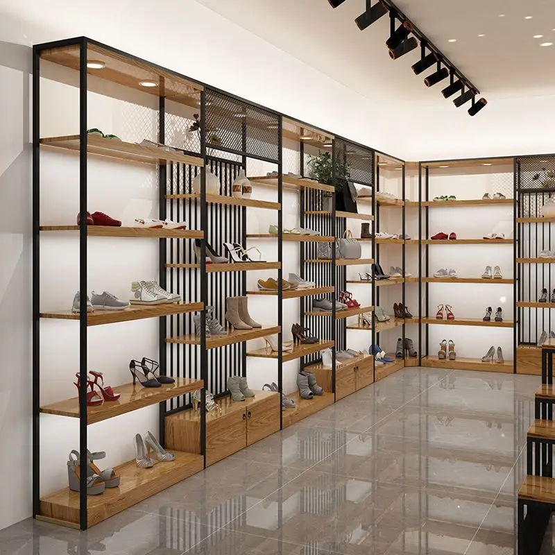 رف متجر الأحذية رف عرض متجر الملابس حقيبة مجوهرات رف الأحذية النسائية متجر زميل الدراسة خزانة عرض الأحذية الإبداعية #3