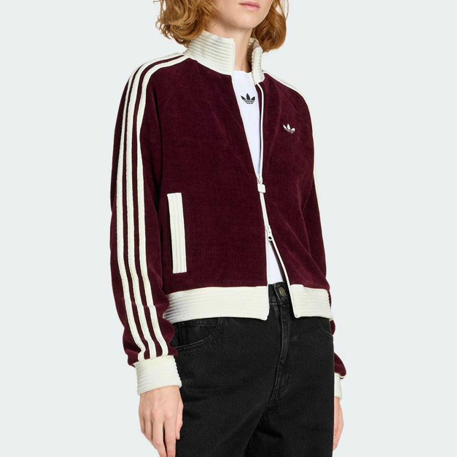 Adidas Originals Trefoil Ladies Knit Loose Sports Classic Jacket KS0400