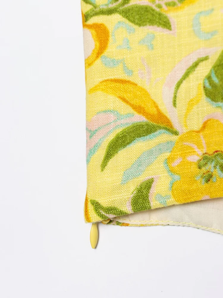 TFMLN Rok Motif Bunga Wanita Dua Potong Kamisol Selempang Crop Seksi Set Rok A-line Gaya Liburan Pantai Kasual Wanita Baru