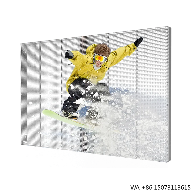 Pantalla LED flexible transparente: alto brillo a todo color para ventanas de construcción comercial