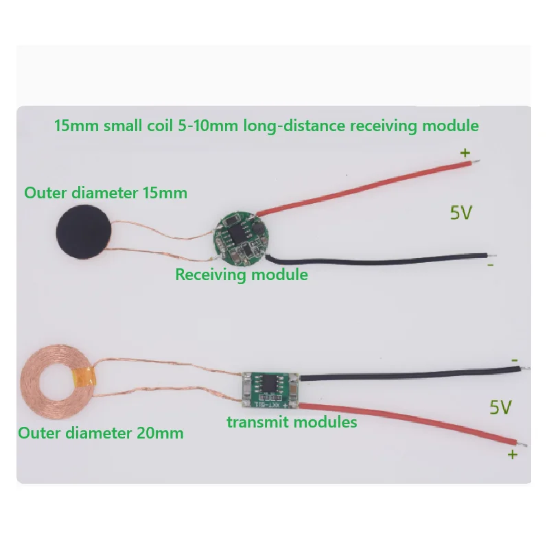 15mm coil 5-10mm long-distance wireless charging power supply module scheme circuit diagram XKT511-24