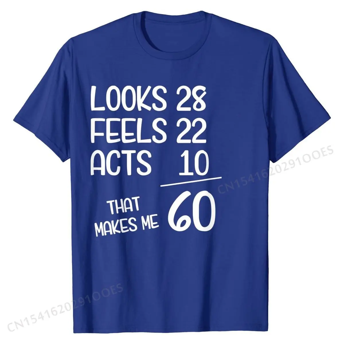Funny 60th Birthday Gift 60 Years old Born in 1960 T-Shirt Cotton Tops Tees for Men T Shirts Geek Funky