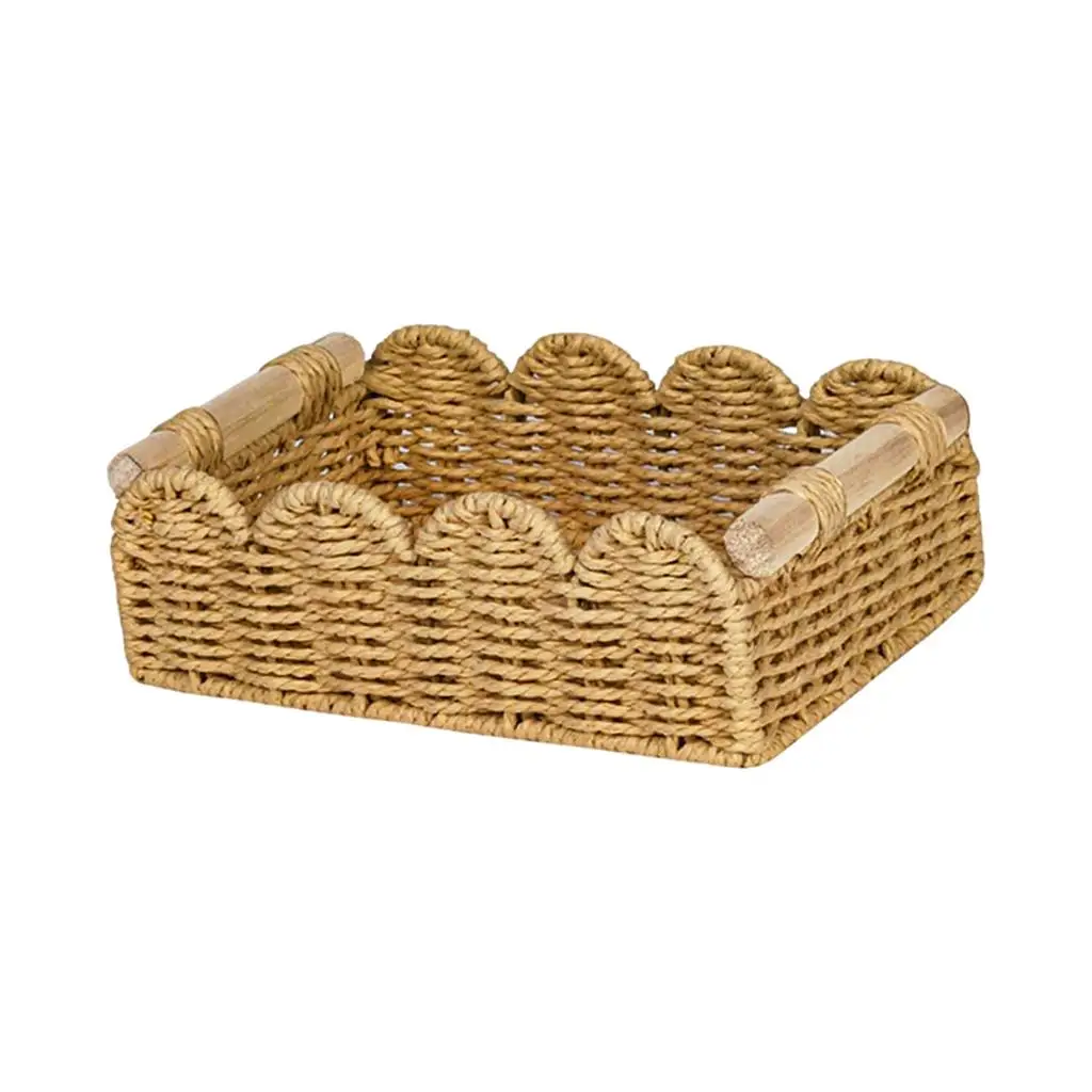 Multi Functional Paper Rope Basket Decorative Storage Organizer Bin for Kitchen Bedroom Toilet Hand Towel Gift Home Decor