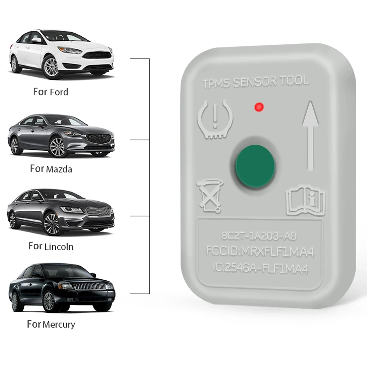 Outil de formation pour Ford (8C2Z-1A203-A) TPMS, système d'amortissement de la pression TPMS 19, pigments de capteur de Cristal