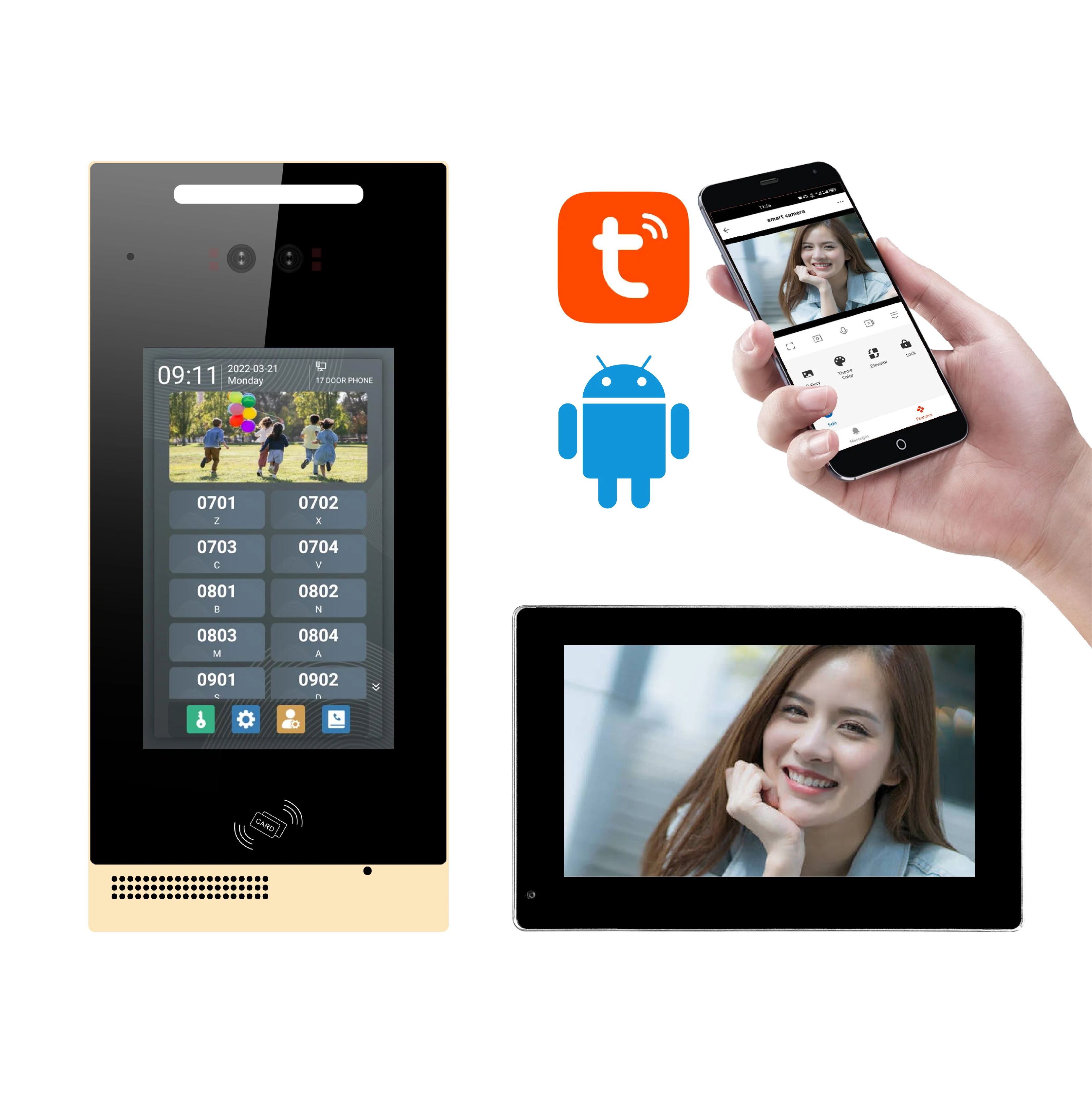 Video Interkom Pintar Dalam Ruangan Kamera Pintu Interkom Tahan Air Sistem Interkom Sistem Kontrol Akses