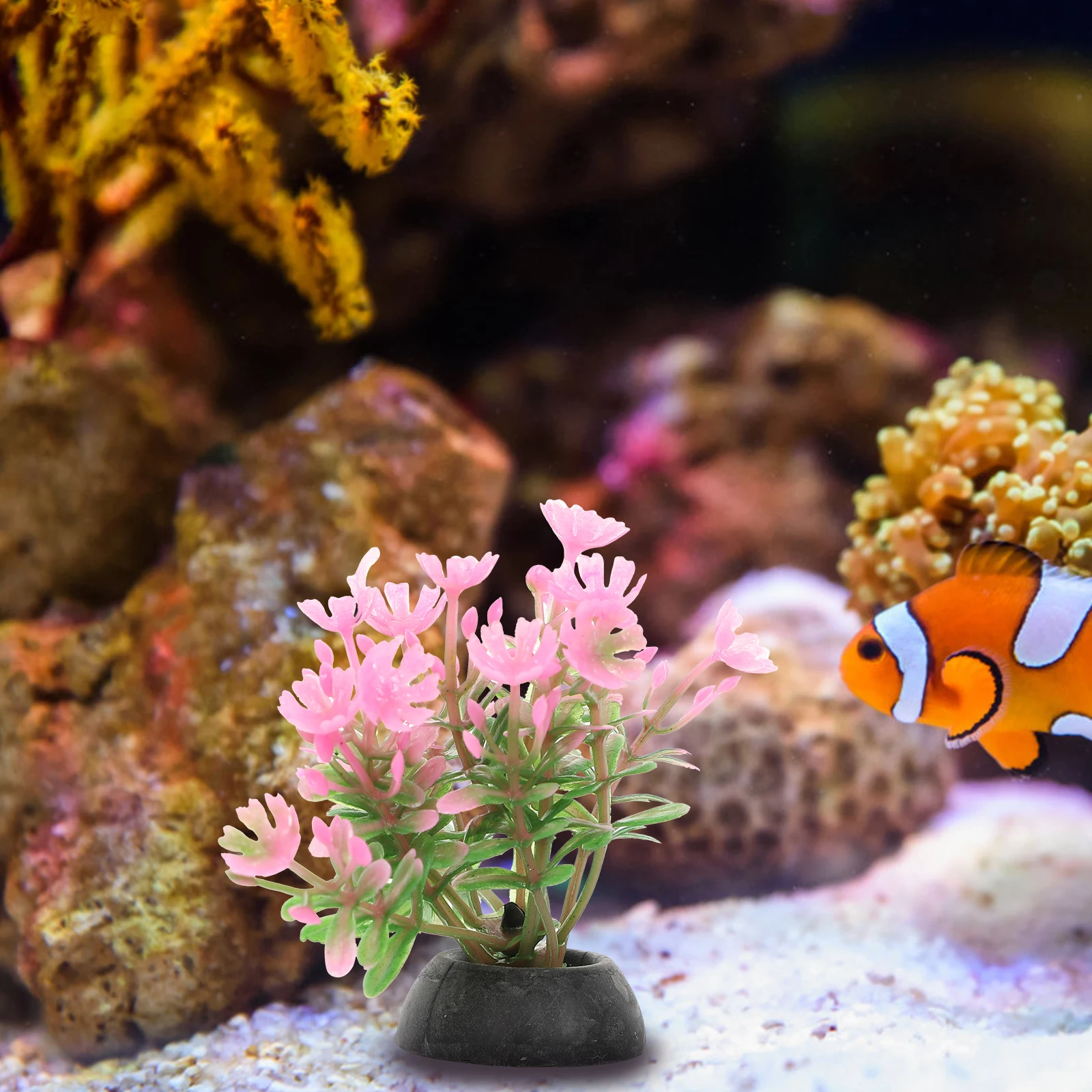

20 Pcs Aquarium Artificial Water Plants Fish Tank Fake Plastic Simulation Decor