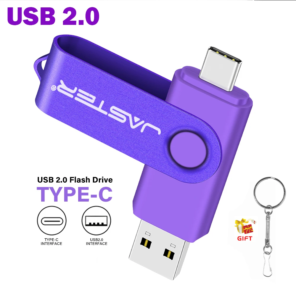 Metal OTG 2 en 1 tipo C Pen Drive 128GB memoria USB 4GB 8GB 32GB 64GB cle usb cle unidad Flash Memoria usb