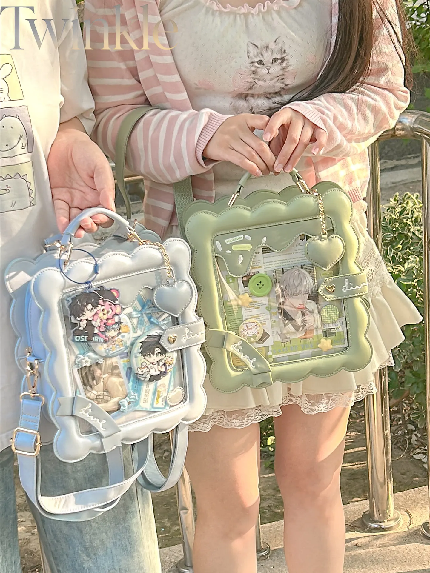 Anime Ita Bag Crossbody Backpack Kawaii Plush Doll Carrier Cosplay Bag Cute Girl Casual Daypack Double Shoulder Purse