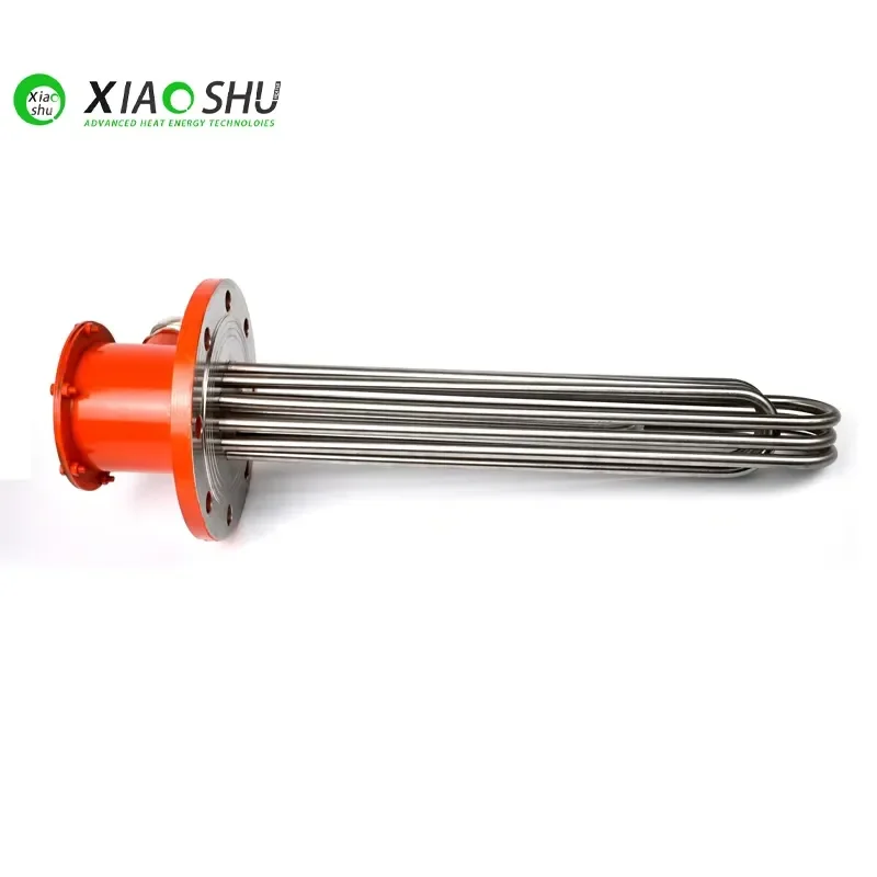 Xiaoshu Industrial 380v 10kw 20kw 30kw 6U heating tube explosion-proof oil heater flange immersion tube heater