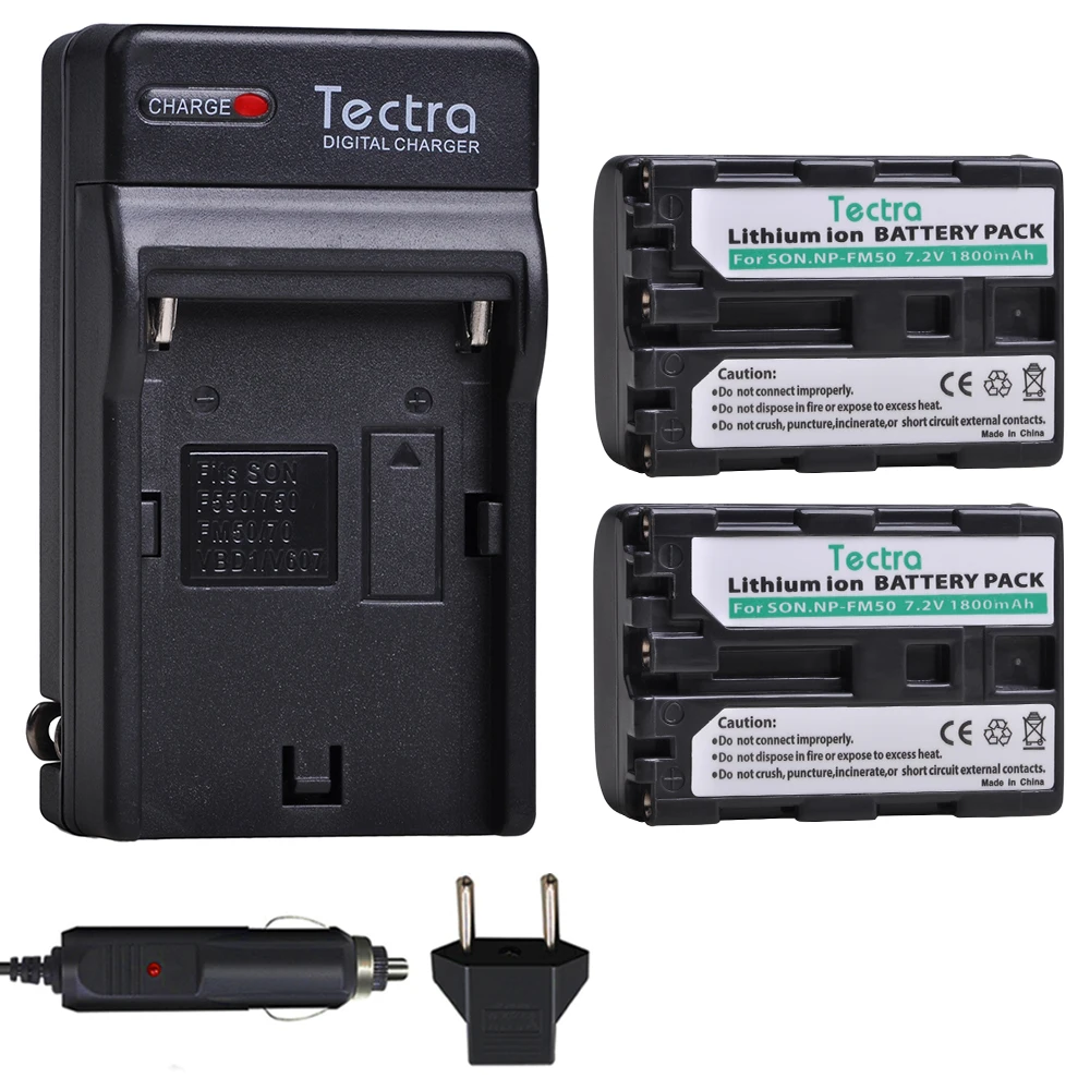 NP-FM50 NPFM50 Camera Battery + Charger Set for Sony NP-FM30 NP-FM51 NP-QM50 NP-QM51 NP-FM55H Battery