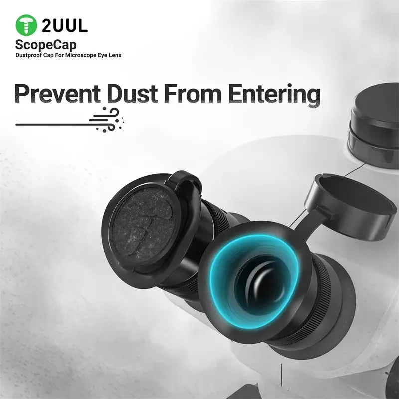 2UUL MS81 ScopeCap Dustproof Cap Soft Rubber Eyepiece Cover For Binocular Trinocular Stereo Microscope Eyepiece Lens