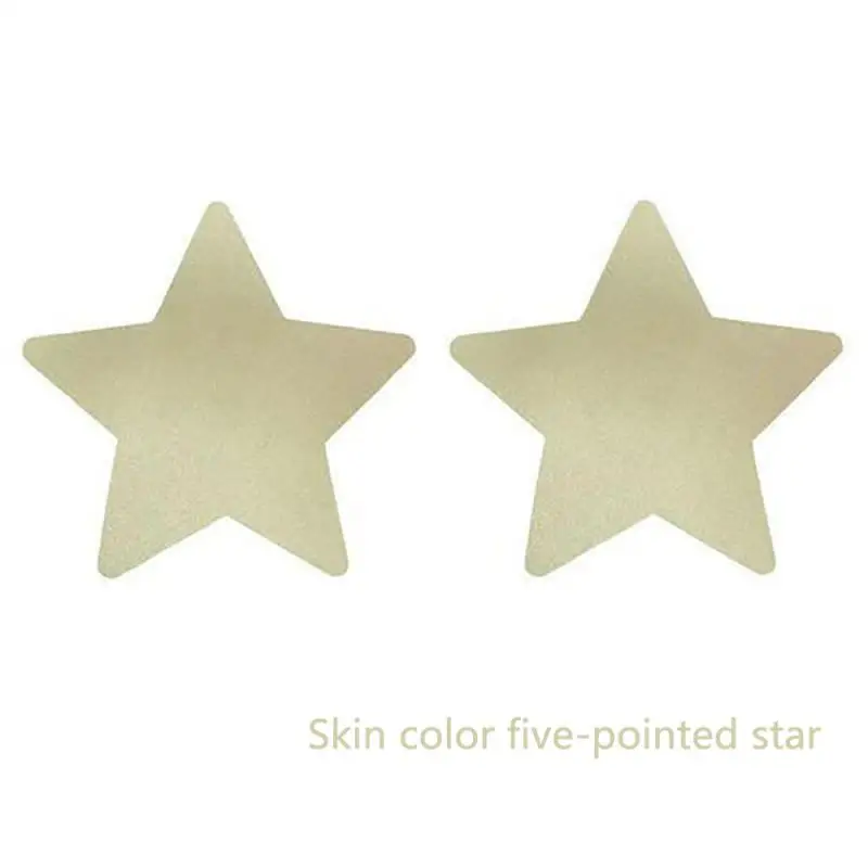 1PCS Nipple Covers Colorful Invisible Self-adhesive Disposable Star Shape Intimates Accessories Chest Stickers 1pair Breathable