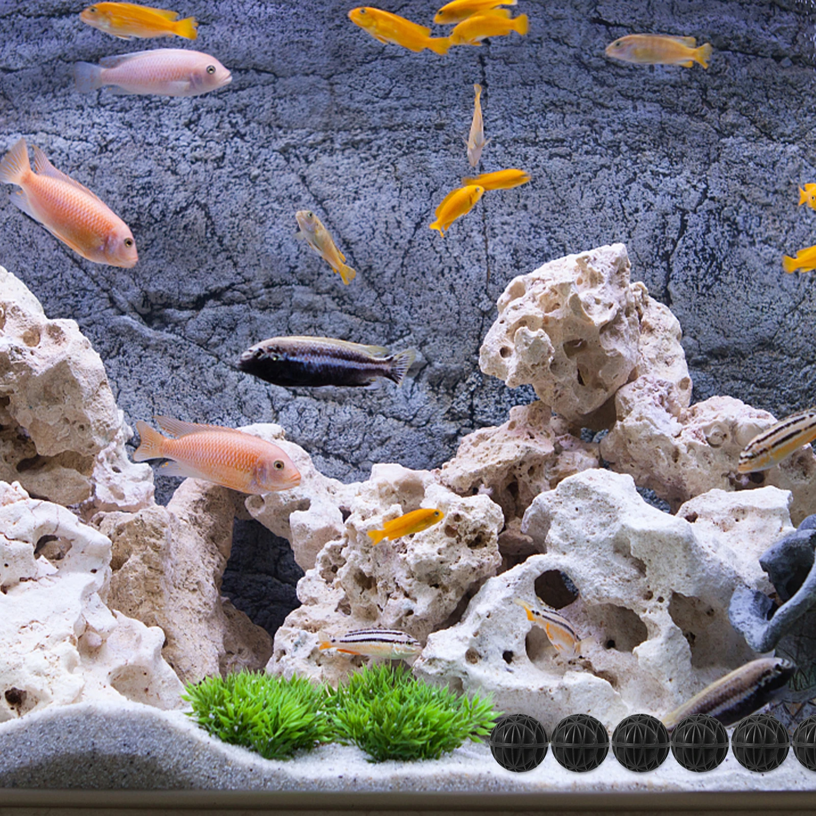 

100 Pcs Bio Balls Aquarium Filter Fish Tank Accessories Stable Water Quality Biochemical Ball Biological Balls Pet Supplies