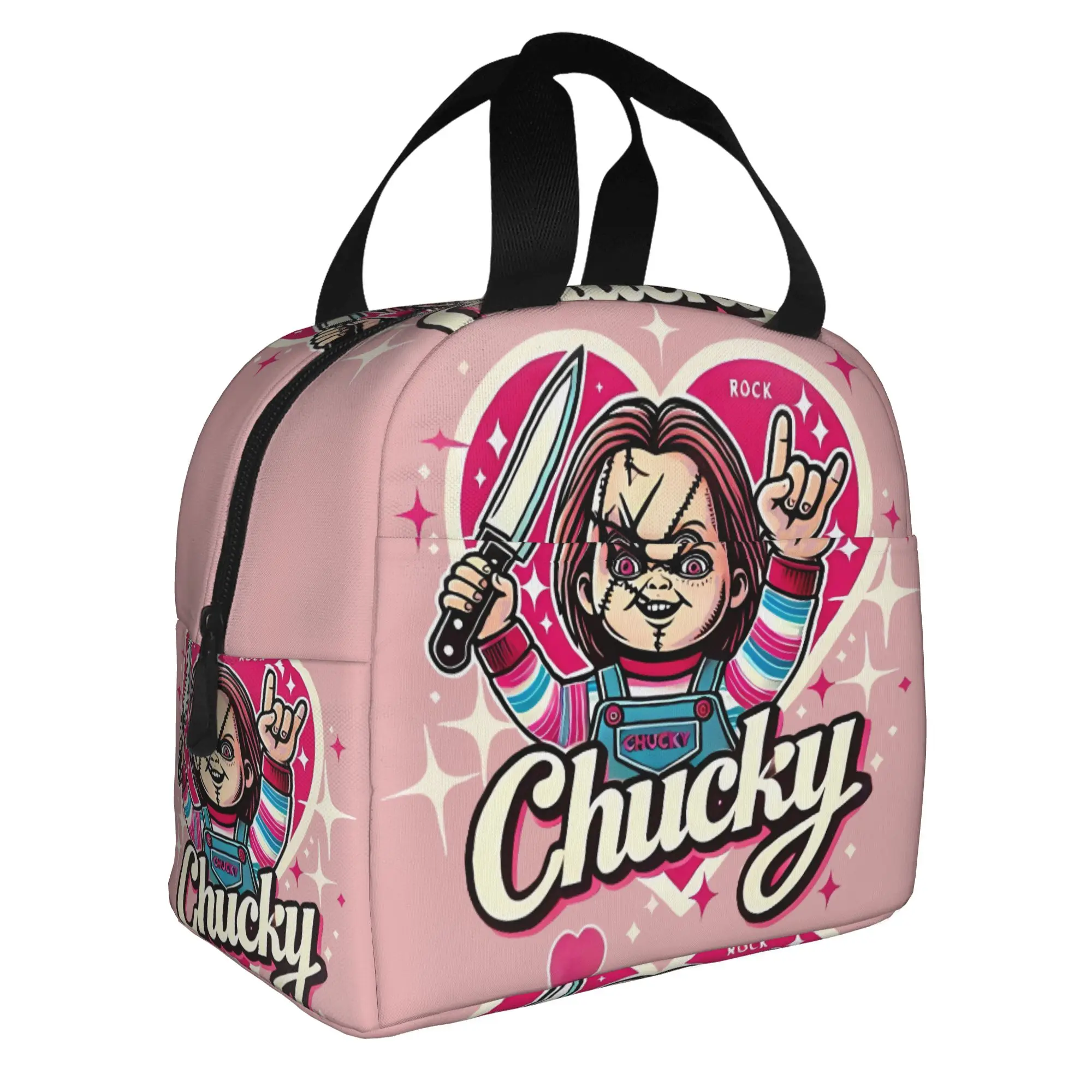 B-Brides of Chuckys Lunch Bag Women Killer Doll Cooler Warm Insulated Lunch Boxes for Adult Office