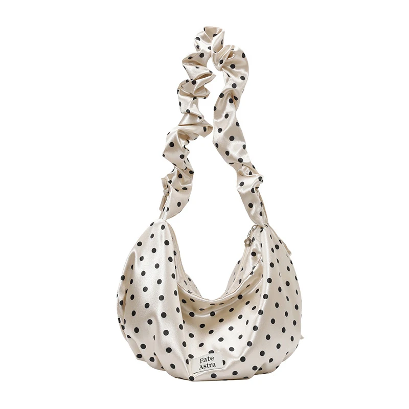 

Korean-style casual polka dot print dumpling bag for women2026New large-capacity tote bag for commuting, shoulder and crossbody